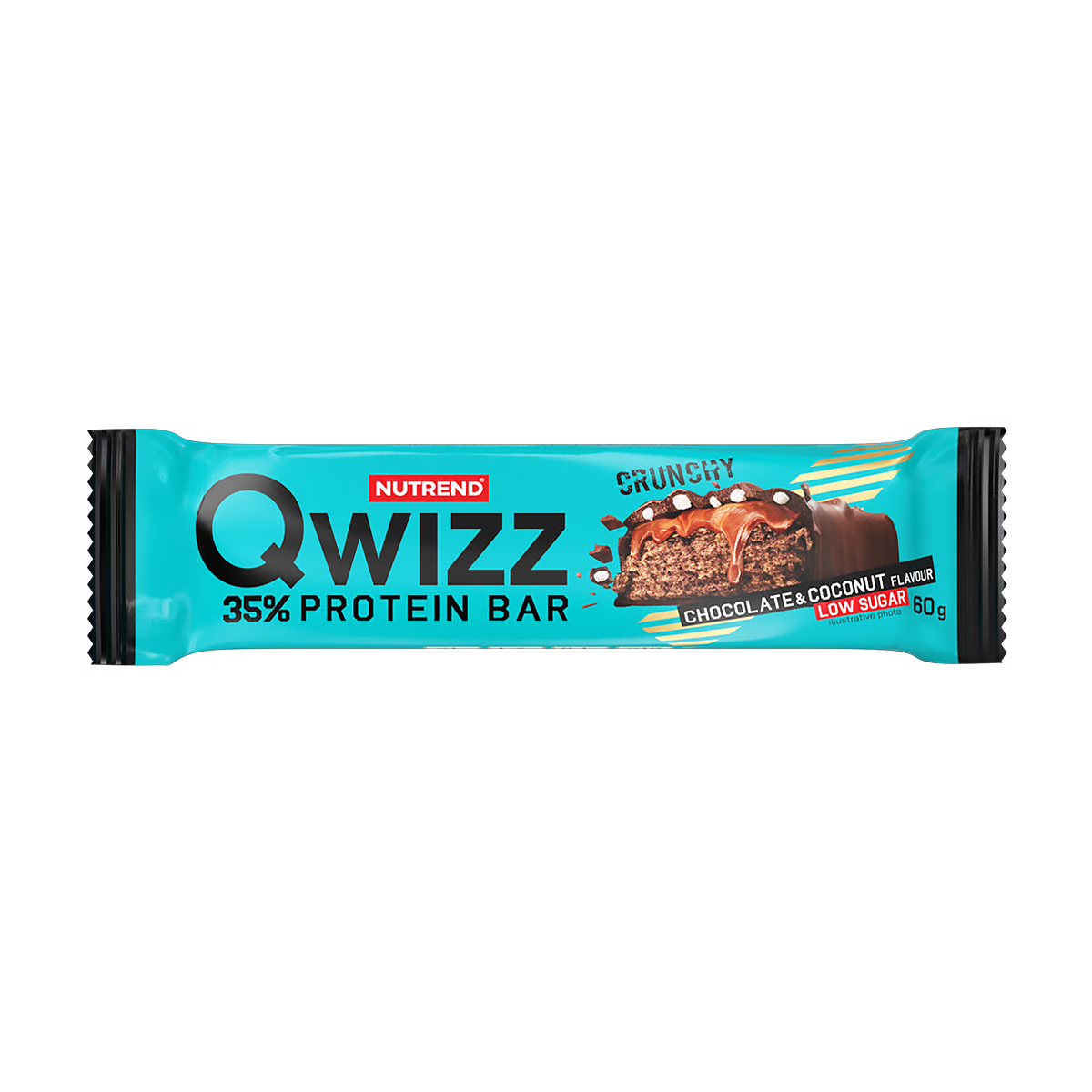 Уцінка! Протеїновий батончик Nutrend Qwizz Protein 35% Bar зі смаком шоколаду та кокосу, 60 г